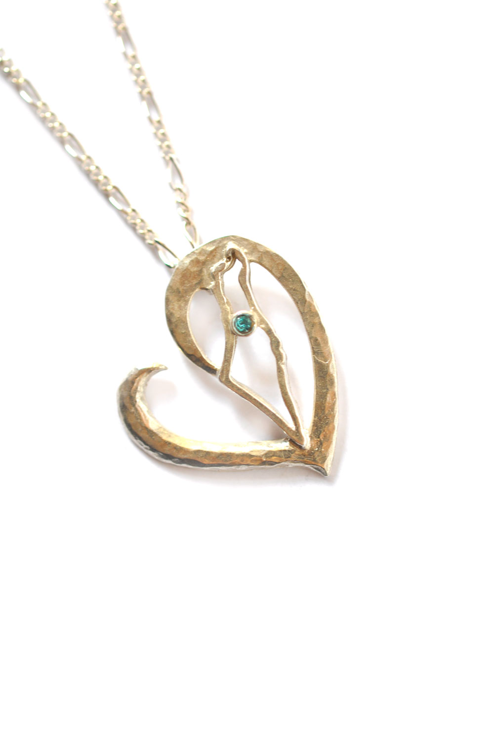 Silver Israel-Heart Necklace