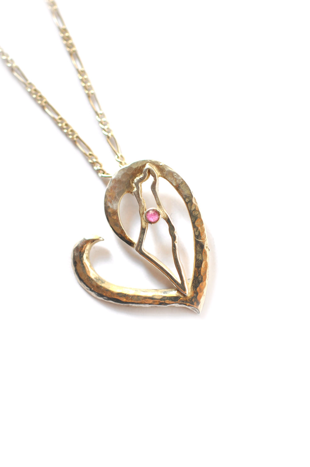 Silver Israel-Heart Necklace