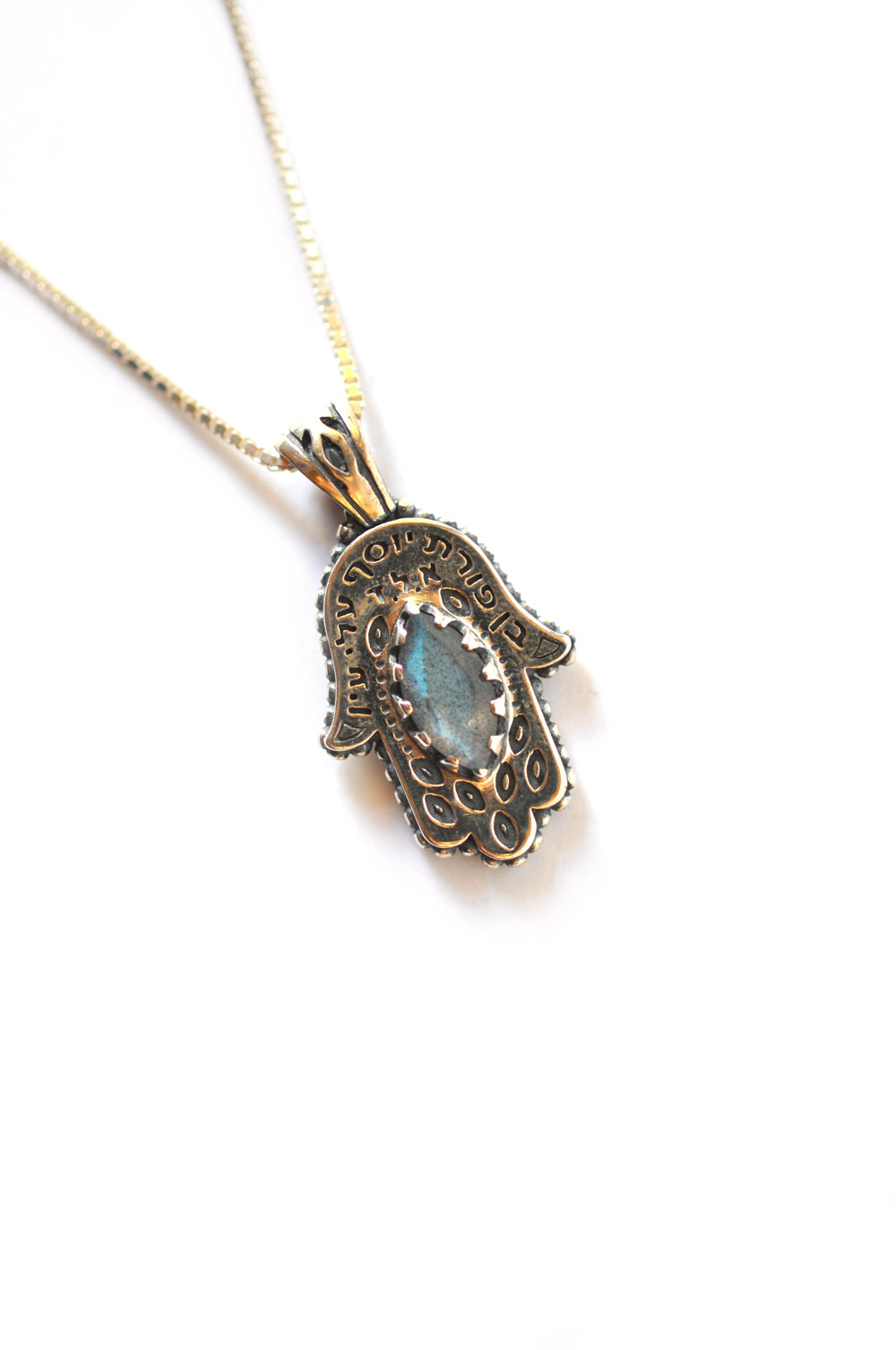 Silver Hamsa Necklace – Rina Store