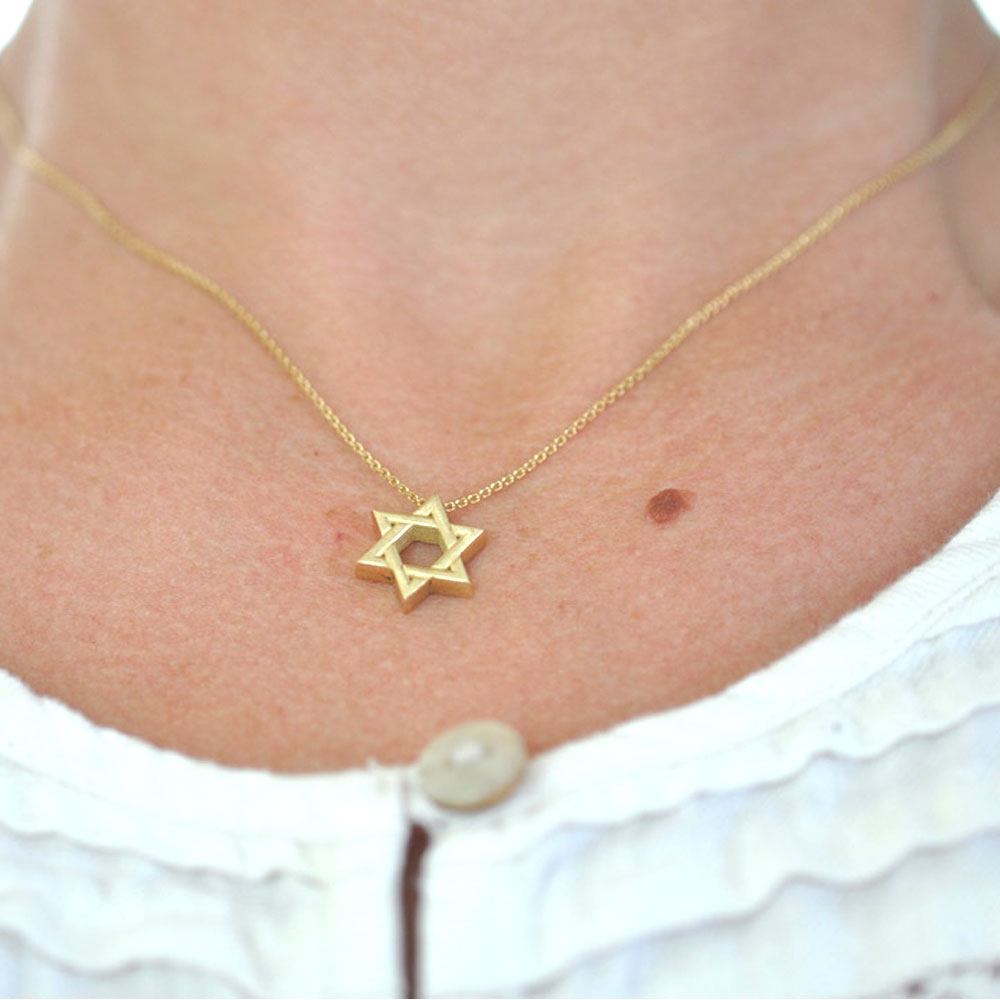Star of David necklace 14 K - Image 3